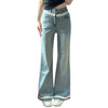 Lace-trimmed Patchwork Flared Jeans