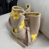 Hand-Crocheted Flower Tote Bag For Women