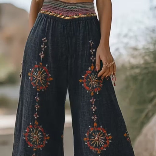 Ethnic Tribal-style Loose-fit Casual Pants Long Pants