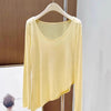 Spring Slimming Asymmetric Slit Designer Sun-Protective Jacket