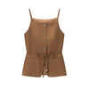 Western-style Trendy Beaded Belt Vest With High-waisted Straight-leg Pants