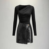 European And American-style Patchwork Dress For Women