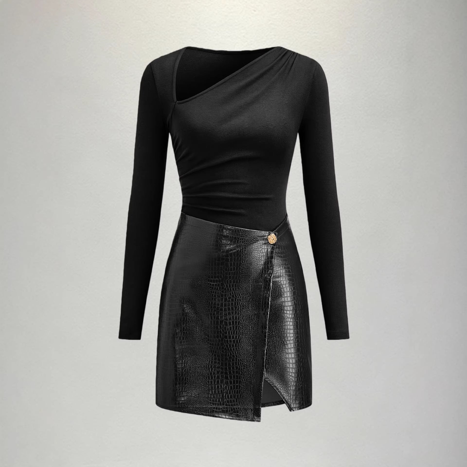 European And American-style Patchwork Dress For Women