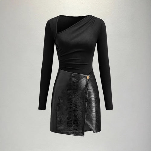 European And American-style Patchwork Dress For Women