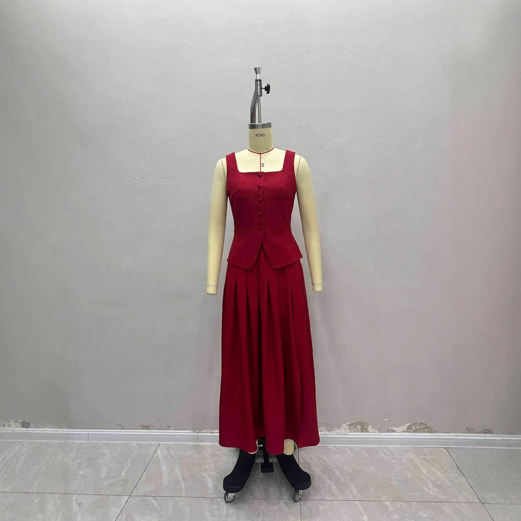 Large A-line Hem Slit Skirt Suitable For Both Work And Casual Wear
