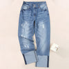 Harun Ankle-bite Ripped Cropped Pants For Women
