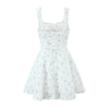 Lace-spliced Square-neck Slip Dress For Women