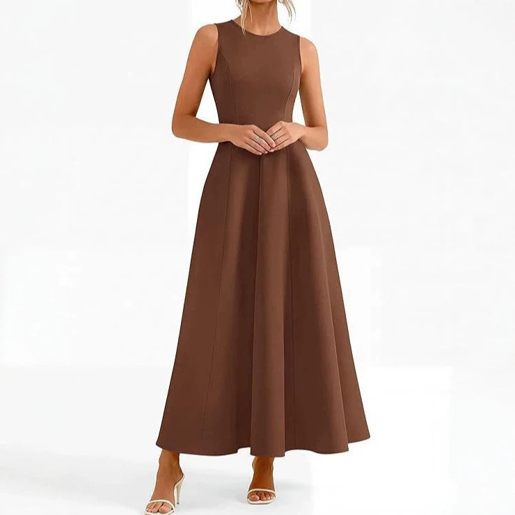 Womens Slim-Fit Long Casual Vest Dress