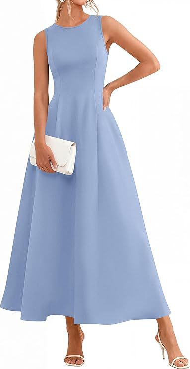 Womens Slim-Fit Long Casual Vest Dress