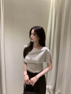 Elegant All Matching Short Sleeved Knitted Cardigan For Women