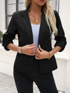Solid-color Button-front Fashion Blazer