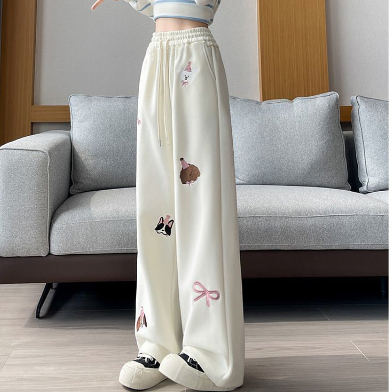 Women's Cartoon Sports Casual Loose Sweatpants