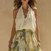 Women's Waist-Cinching Ruffle-Trimmed Elegant Dress