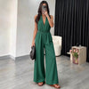 Women's Stylish And Elegant V-Neck Halter Jumpsuit