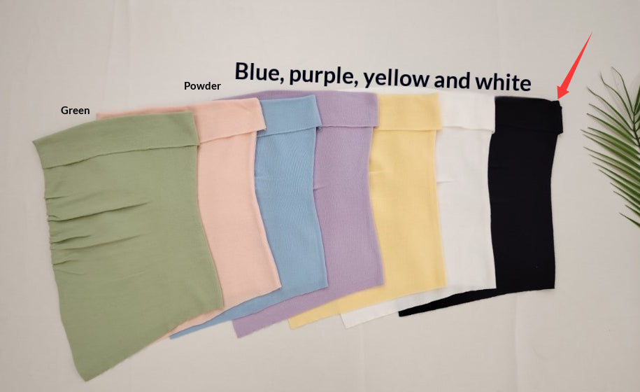 Sleeveless Solid-Color Tube Top Vest For Women