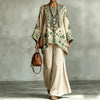 Women's Fashionable Loose-Fit Printed Long-Sleeve Set