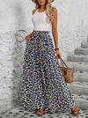 High Waist Leopard-print Printed Loose Casual Wide-leg Pants Women's Trousers