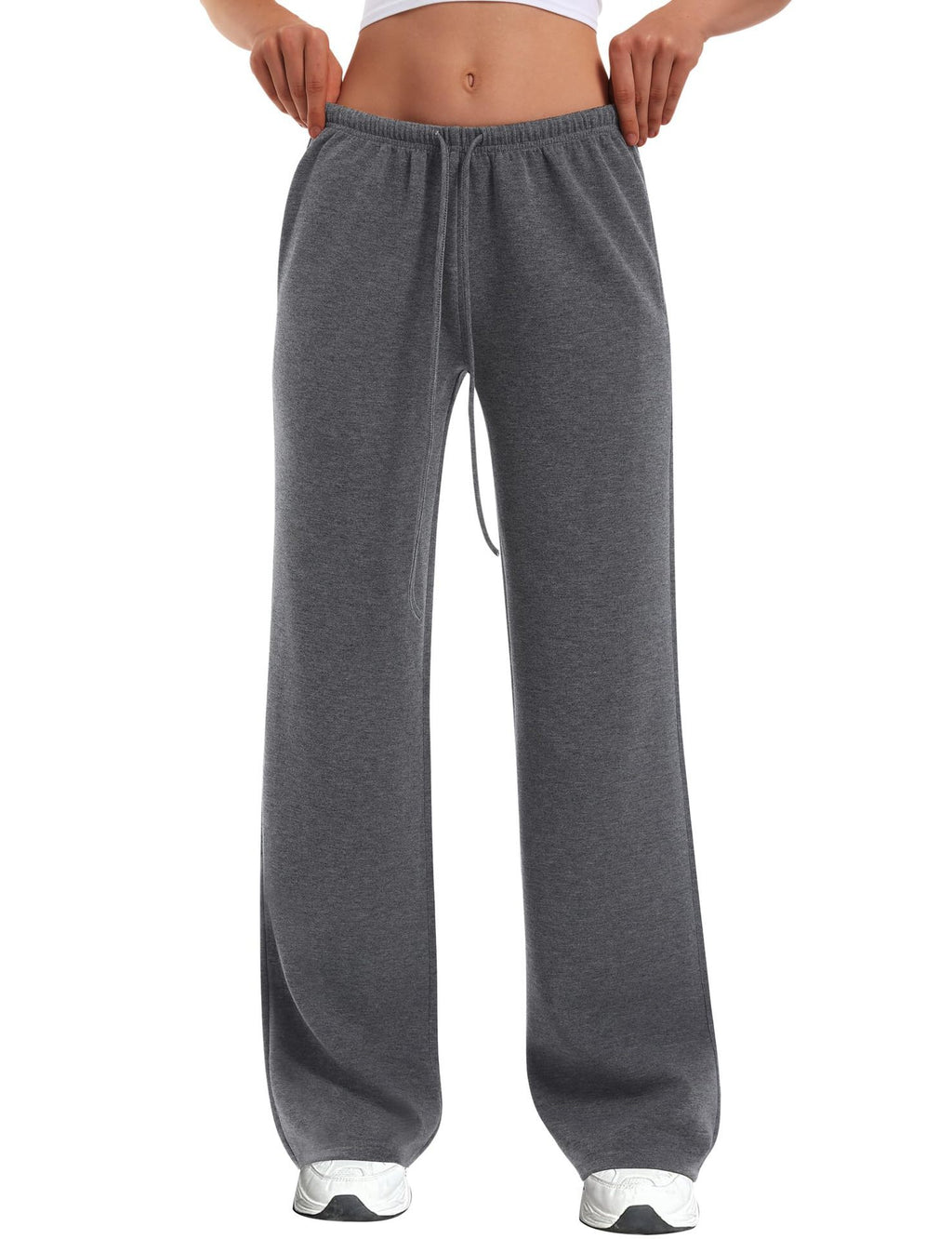 Womens Wide-leg Sweatpants Loose-fitting Low-rise Athletic Pants