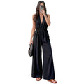 Women's Stylish And Elegant V-Neck Halter Jumpsuit