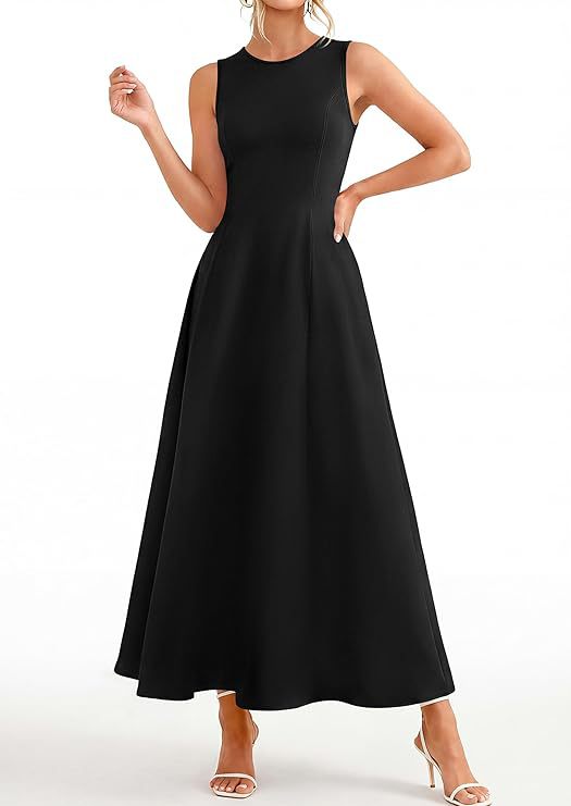 Womens Slim-Fit Long Casual Vest Dress