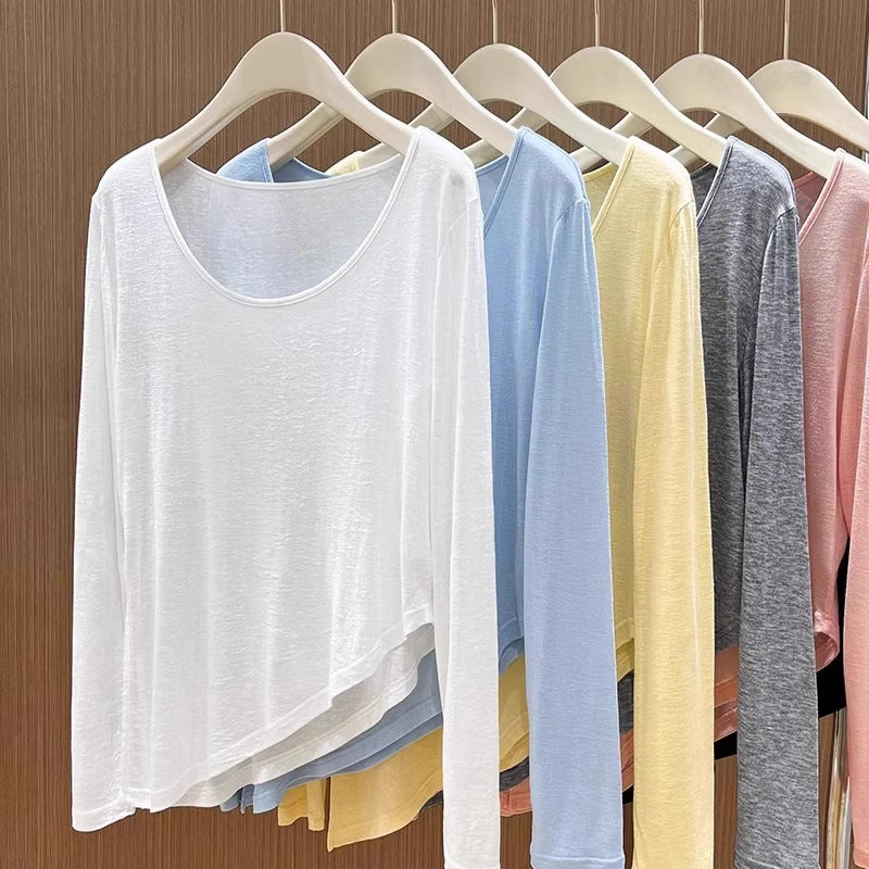 Spring Slimming Asymmetric Slit Designer Sun-Protective Jacket