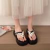 Women's Thick Sole Flip Flops, Summer Outdoor Wear, Vacation Style, Fashion Casual Slide Sandals To Match Dresses