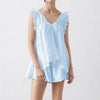 French-style Instagram Inspired New Sleeveless Hollow Out Backless Ruffled V Neck Pajama Set