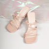 Plus-size Fish-mouth Fashionable Square-toe Stiletto-heeled Outdoor Sandals For Women